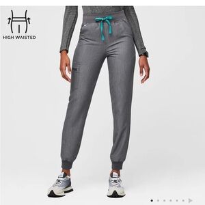 Figs highwasisted Zamora scrub pants in graphite